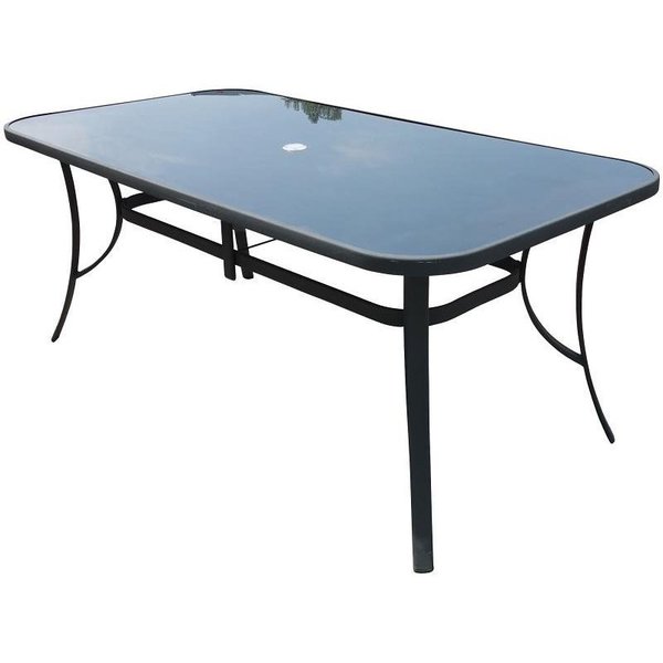 Seasonal Trends Outdoor Table, 60 x 38 in W, 34 x 15 mm D, 2856 in H, Steel Frame, Rectangular Table 50705
